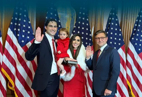 Rep. Gill and family at swear in